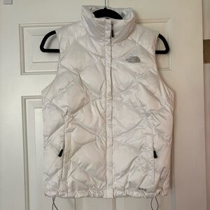 The North Face 550 Fill Quilted Puffer Zip-Up Vest White Women’s Small